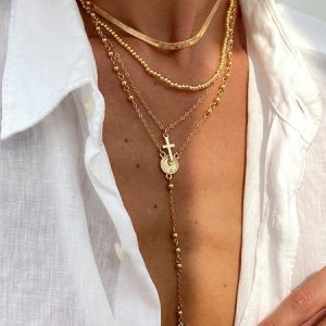Casual Layer Sets, Necklace, color:Golden, catalog Noracora shop