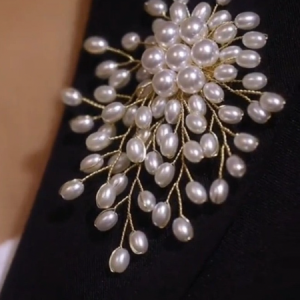 Exquisite pearl brooch, Brooches, color:White|size:One-size, Stylewe