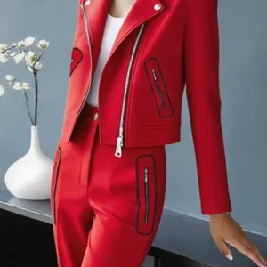 Urban Plain Lapel Collar Jacket, Jackets, color:Red|size:XXL, Stylewe