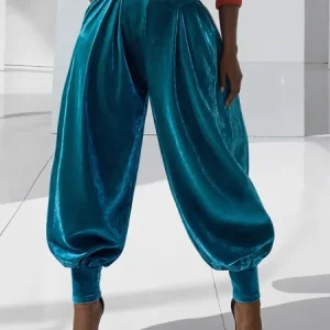 Casual Plain Ankle Banded Pants, Pants, color:As Picture|size:XXL, Stylewe