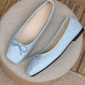 Casual Plain Slip On Flat Heel Ballet, Flats/Loafers, color:Blue|size:44, catalog Noracora shop