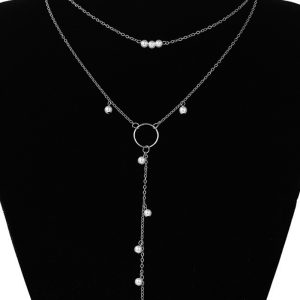 1pc Beaded O-Ring Tassel Design Necklace, women Necklace & Pendant, ChicMe catalog