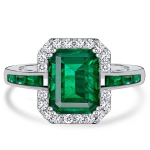 halo engagement rings - Italo Halo Emerald Rings For Women Emerald Sapphire Rings, Italo jewelry - Online Catalog