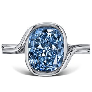 classic engagement rings - Italo Cushion Cut Blue Topaz Ring Vintage Engagement Ring, Italo jewelry - Online Catalog