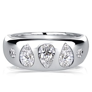 unique engagement rings - Italo Pear Cut White Sapphire Cocktail Rings Wedding Rings, Italo jewelry - Online Catalog