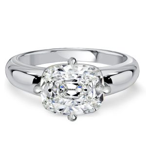 classic engagement rings - Italo East West White Sapphire Cushion Cut Engagement Rings, Italo jewelry - Online Catalog