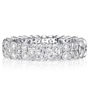 eternity band - Italo Serpent scale Unique Round Cut Eternity Band For Women, Italo jewelry - Online Catalog