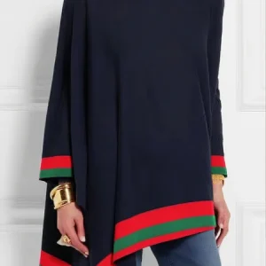 Jersey Casual Color Block Blouse, Blouses and Shirts, color:Black|size:XXL, Stylewe