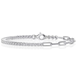 bracelets - Italo 2.2 MM Round Cut Tennis Link Braclet Tennis Bracelet, Italo jewelry - Online Catalog