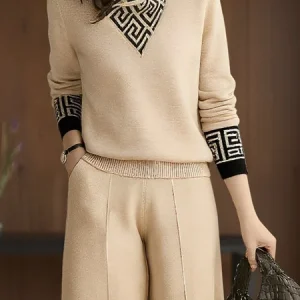 Casual Geometric Sweater, Pullovers, color:As Picture|size:XXL, Stylewe