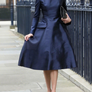 Elegant Plain Square Neck Knee Length Dress, Midi Dresses, color:Royal Blue|size:XXL, Stylewe