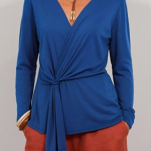 Women Plain Spring/Fall Cover-up Vintage Split Joint Lightweight Cardigan, JustFashionNow Cardigans, color:Blue|size:3XL,