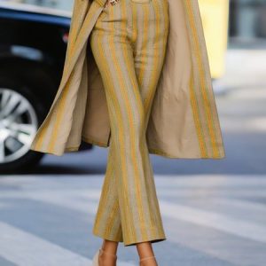 Casual Striped Printing Straight Pants, Pants, color:As Picture|size:XXL, Stylewe