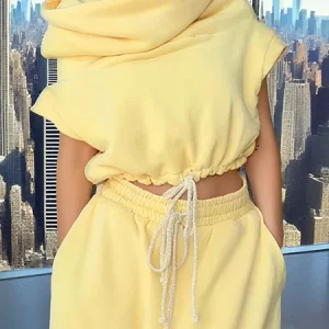 Casual Plain Hoodie Raglan Sleeve Hoodie, Hoodies and Sweatshirts, color:Yellow|size:XXL, Stylewe