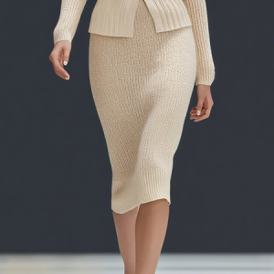 Urban Plain Midi Skirt, Skirts, color:As Picture|size:XXL, Stylewe