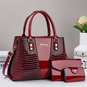 Urban PU Plain Classic Backpack, Clutches, color:Red, Stylewe