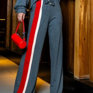Casual Color Block Split Joint Straight Pants, Pants, color:As Picture|size:XXL, Stylewe