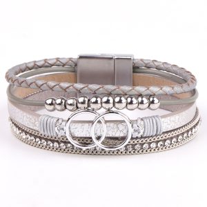 1pc Bohemian Multi-layer Beaded Wide Magnet Bracelet, women Bracelet, ChicMe catalog