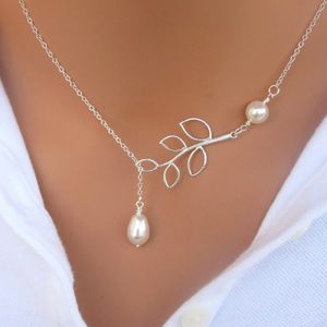 1PCS Leaf Pattern Beaded Pendant Necklaces, women Necklace & Pendant, ChicMe catalog