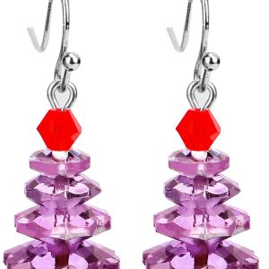 1Pair Crystal Christmas Tree Drop Earrings, women Earrings, ChicMe catalog