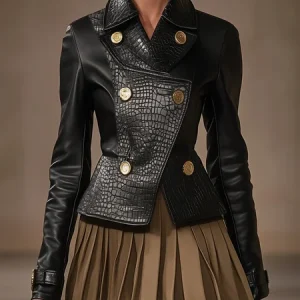 Urban Buttoned Plain Shawl Collar Faux Leather Coat, Jackets, color:Black|size:XXL, Stylewe