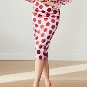 Plus Size Elegant Tight Skirt, Plus Skirts, color:Pink|size:4X, Stylewe