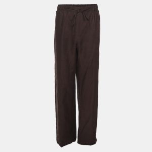 Marina Sport by Marina Rinaldi Brown Linen Wide Leg Trousers XXXL, Clothing - Luxury Closet catalog