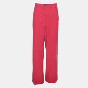 Elena Miro Pink Stretch Cotton Wide Leg Trousers XXXL, Clothing - Luxury Closet catalog