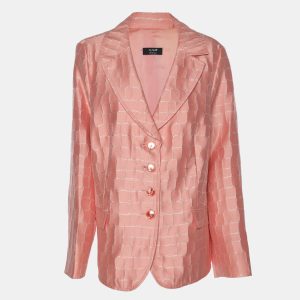 Basler Peach Jacquard Square Stone Details Blazer XXXL, Coats & Jackets - Luxury Closet catalog