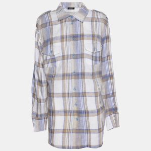 Basler Multicolor Check Linen Long Sleeve Shirt XL, Shirts & Tops - Luxury Closet catalog