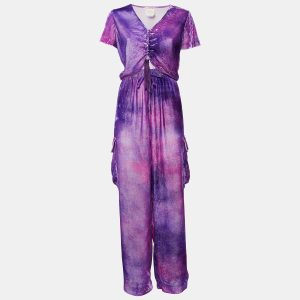 Acne Studios Purple Velvet Crop Top and Track Pants Set L, Suits - Luxury Closet catalog