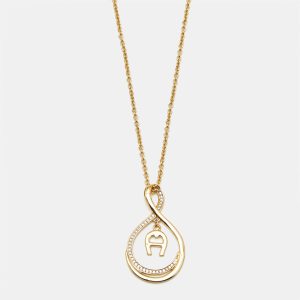 Aigner Crystals Gold Tone Necklace, Jewelry - Luxury Closet catalog