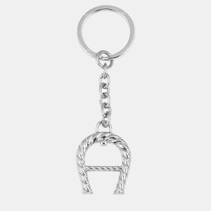 Aigner Silver shiny silver Fashion Keyring A-Logo Silver Coloured, Luggage Accessories - Luxury Closet