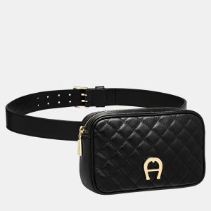 Aigner Black Fashion Coordinates Garda Belt Bag, Handbags - Luxury Closet