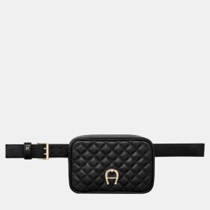 Aigner Black Fashion Coordinates Garda Belt Bag, Handbags - Luxury Closet