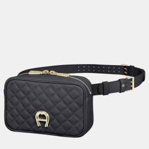 Aigner Night Grey Fashion Coordinates Garda Belt Bag, Handbags - Luxury Closet
