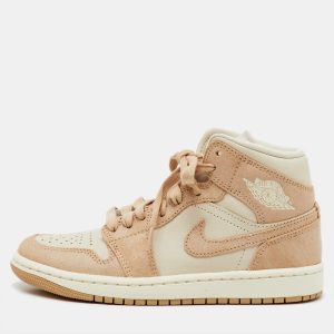 Air Jordans Light Brown Leather Legend Air Jordan 1 Mid Top Sneakers Size 36, Athletic Shoes & Sneakers - Luxury Closet