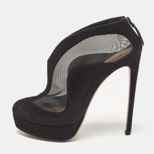 Alaia Black Mesh and Suede Accent Booties Size 38.5, Boots - Luxury Closet catalog