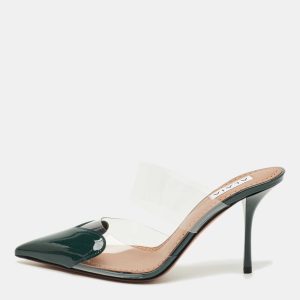 Alaia Transparent and Green Patent Leather and PVC le coeur Mules Size 37, Sandals - Luxury Closet catalog
