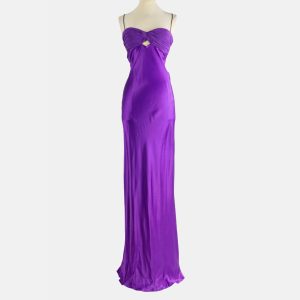 Alessandra Rich Purple Women's Long Dress S, Dresses - Luxury Closet