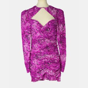 Alessandra Rich Pink Silk Women's Mini Dress M, Dresses - Luxury Closet