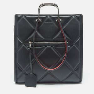 Alexander McQueen Black Quilted Leather The Tall Story Tote, Tote Handbags - Luxury Closet catalog