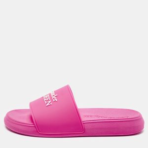 Alexander McQueen Pink Rubber Pool Slides Size 37, Sandals - Luxury Closet catalog
