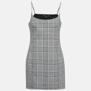 Alexander Wang Grey Plaid Wool Blend Scoop Neck Mini Dress L, Dresses - Luxury Closet