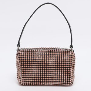 Alexander Wang Orange Crystal Embellished Mesh Medium Heiress Pouch, Clutches & Special Occasion Bags - Luxury Closet