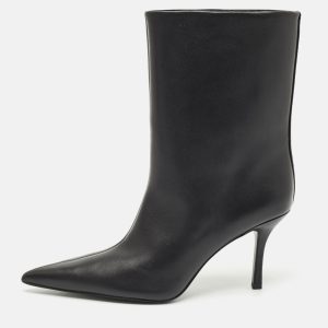 Alexander Wang Black Leather Delphine Pointed Toe Mid Calf Boots Size 39, Boots - Luxury Closet catalog
