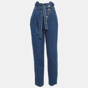 Alexis Blue Denim Belted High Waist Jeans S, Jeans - Luxury Closet