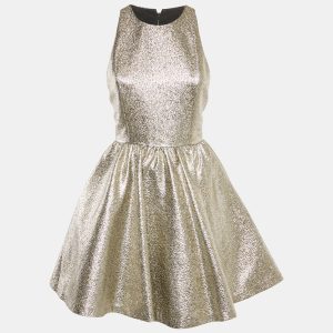 Alice + Olivia Metallic Brocade Sleeveless Mini Dress S, Dresses - Luxury Closet
