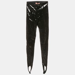 Amina Muaddi Black Faux Leather Stirrup Leggings XS, Clothing - Luxury Closet catalog