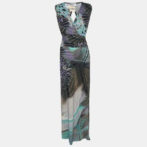 Anna Scholz Multicolor Jersey Digital Print Sleeveless Maxi Dress XXL, Dresses - Luxury Closet